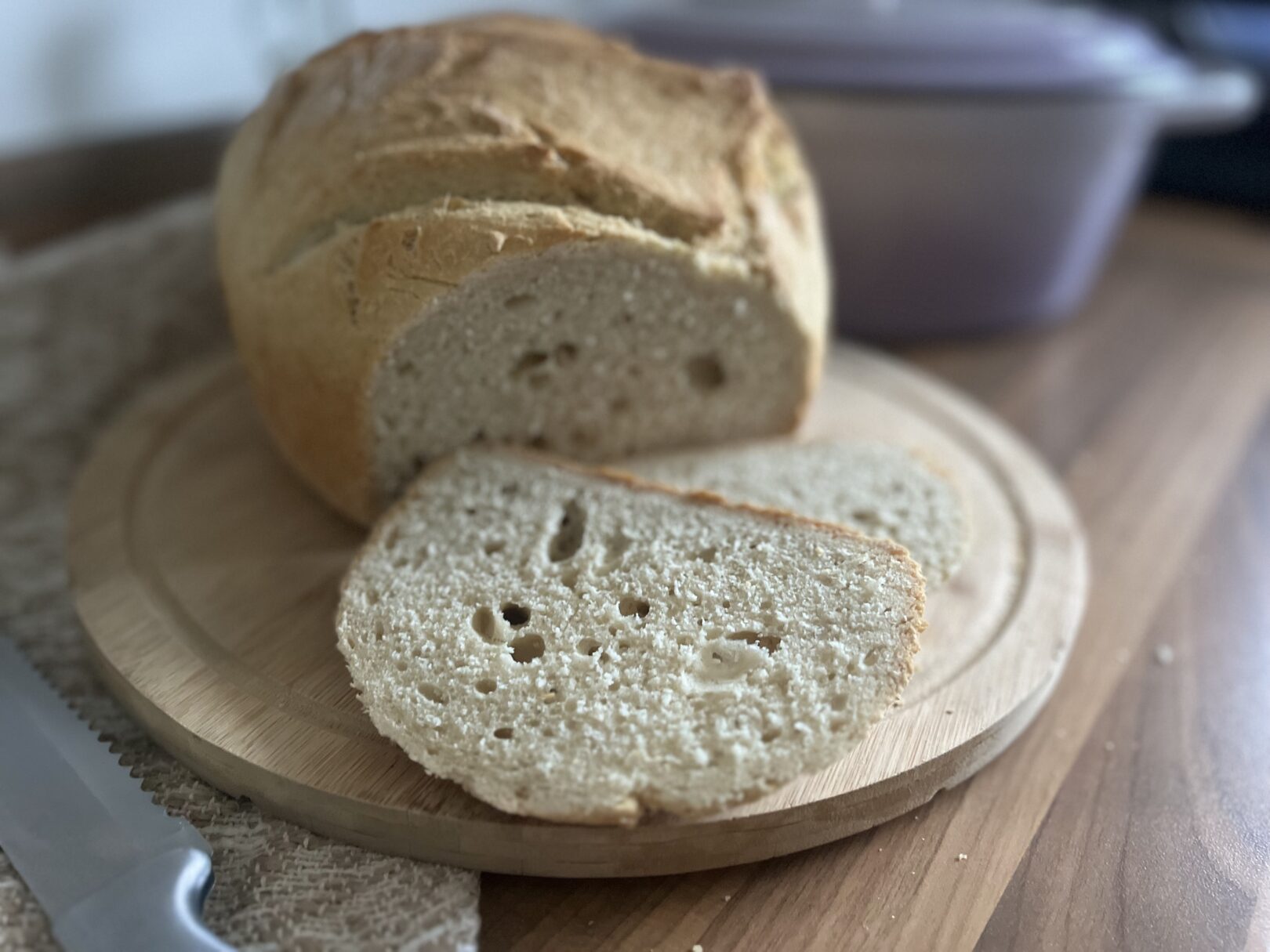 Pâine de casa în oală de fontă